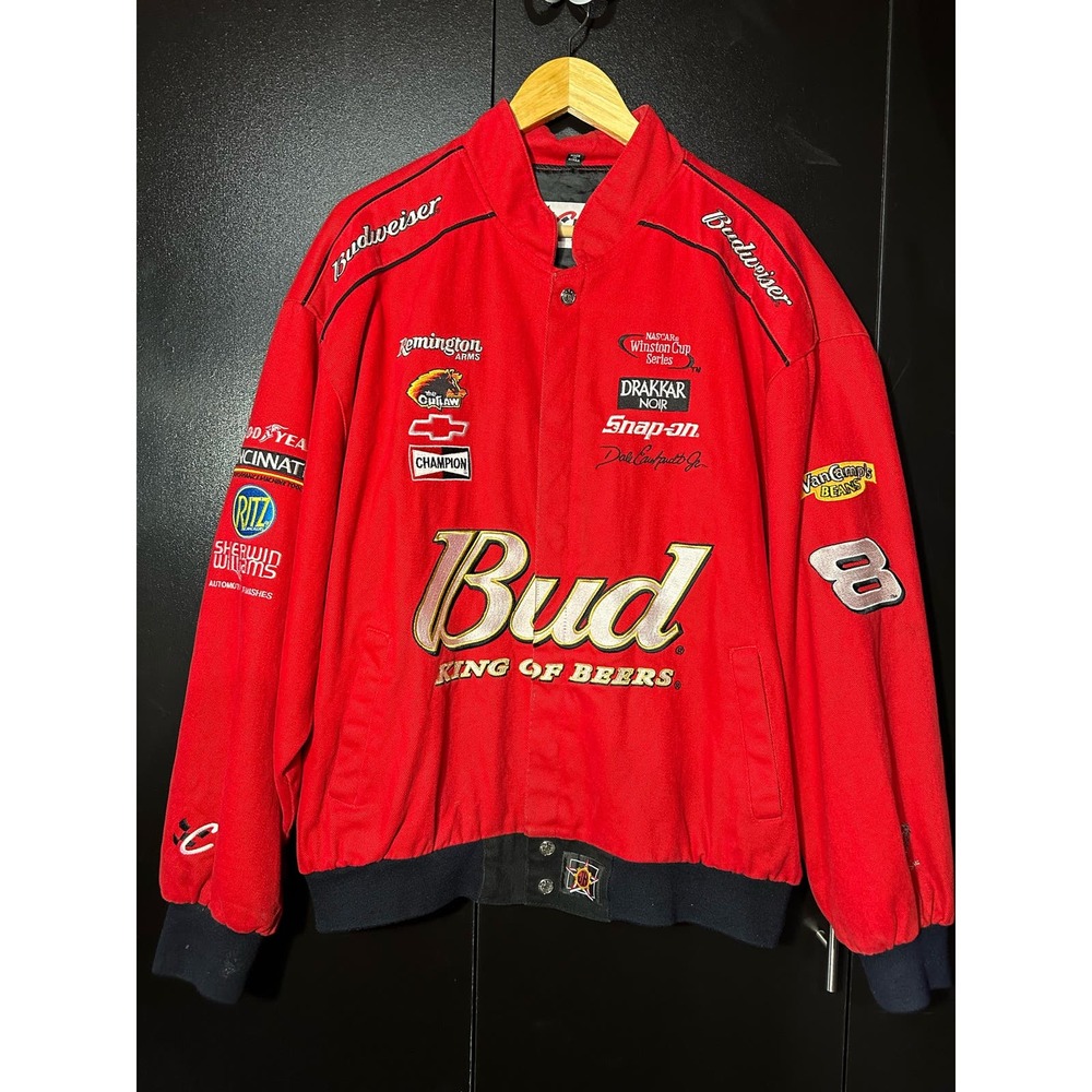 Vintage Nascar Budweiser Racing Jacket Chase Authentics XL